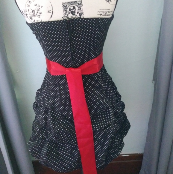Ruby rox polka dots strapless dress - Picture 4 of 5